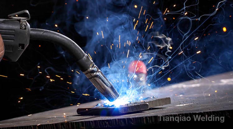 Worker welding theiron